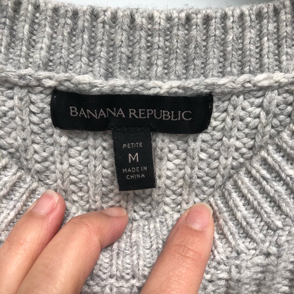 Banana Republic pointelle chunky knit sweater - Picture 5 of 7